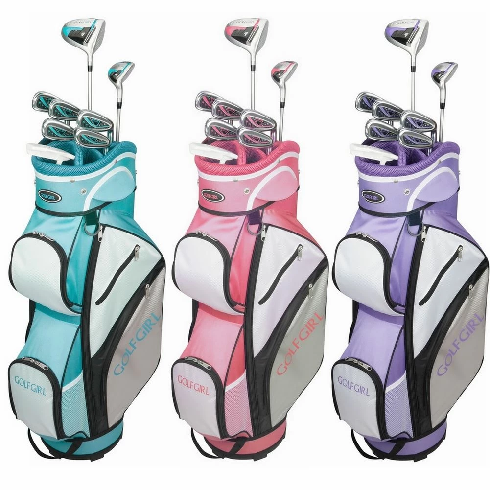 GolfGirl FWS3 Ladies Petite Golf Clubs Set With Cart Bag, All Graphite, Left Hand 3 GolfGirl FWS3 Ladies Petite Golf Clubs Set With Cart Bag, All Graphite, Left Hand