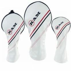 Ram FX Golf Club Headcovers For Driver, Woods, White (1-3-5)