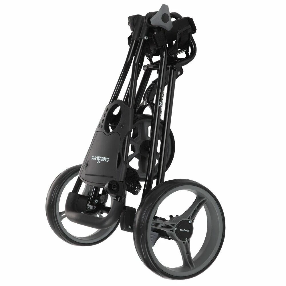 Caddymatic Golf Continental 3 Wheel Folding Golf Push/Pull Cart Black 5 Caddymatic Golf Continental 3 Wheel Folding Golf Push/Pull Cart Black - Image 3
