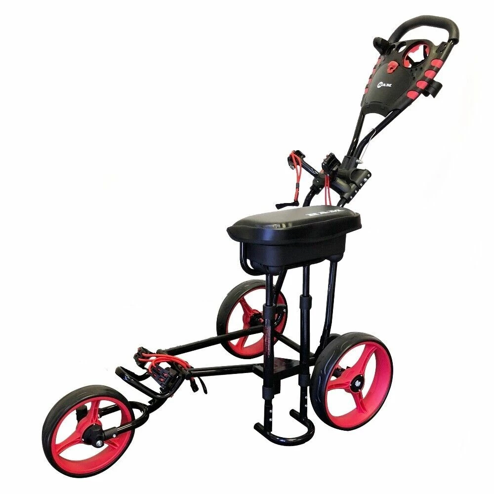 Ram Golf X-Pro Laser 3 Wheel Golf Pull Cart With Seat 5 Ram Golf X-Pro Laser 3 Wheel Golf Pull Cart With Seat - Image 3