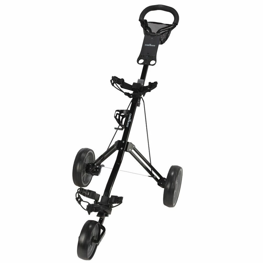 Caddymatic Golf Pro Lite 3 Wheel Golf Cart Black/Gray 4 Caddymatic Golf Pro Lite 3 Wheel Golf Cart Black/Gray - Image 2