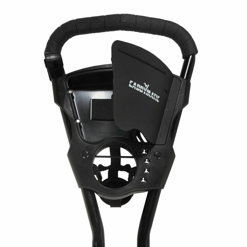 Caddymatic Golf X-Lite One-Click Folding Pull/Push Golf Cart Black/Red 6 Caddymatic Golf X-Lite One-Click Folding Pull/Push Golf Cart Black/Red - Image 4