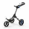 POWAKADDY 2022 MICRA PUSH CART-GUN METAL/BLUE TRIM -Prosimmon Sales 40383