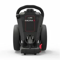 POWAKADDY 2022 MICRA PUSH CART-GUN METAL/RED TRIM -Prosimmon Sales 40384 2