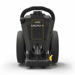 POWAKADDY 2022 MICRA PUSH CART-GUN METAL/YELLOW TRIM -Prosimmon Sales 40385 3