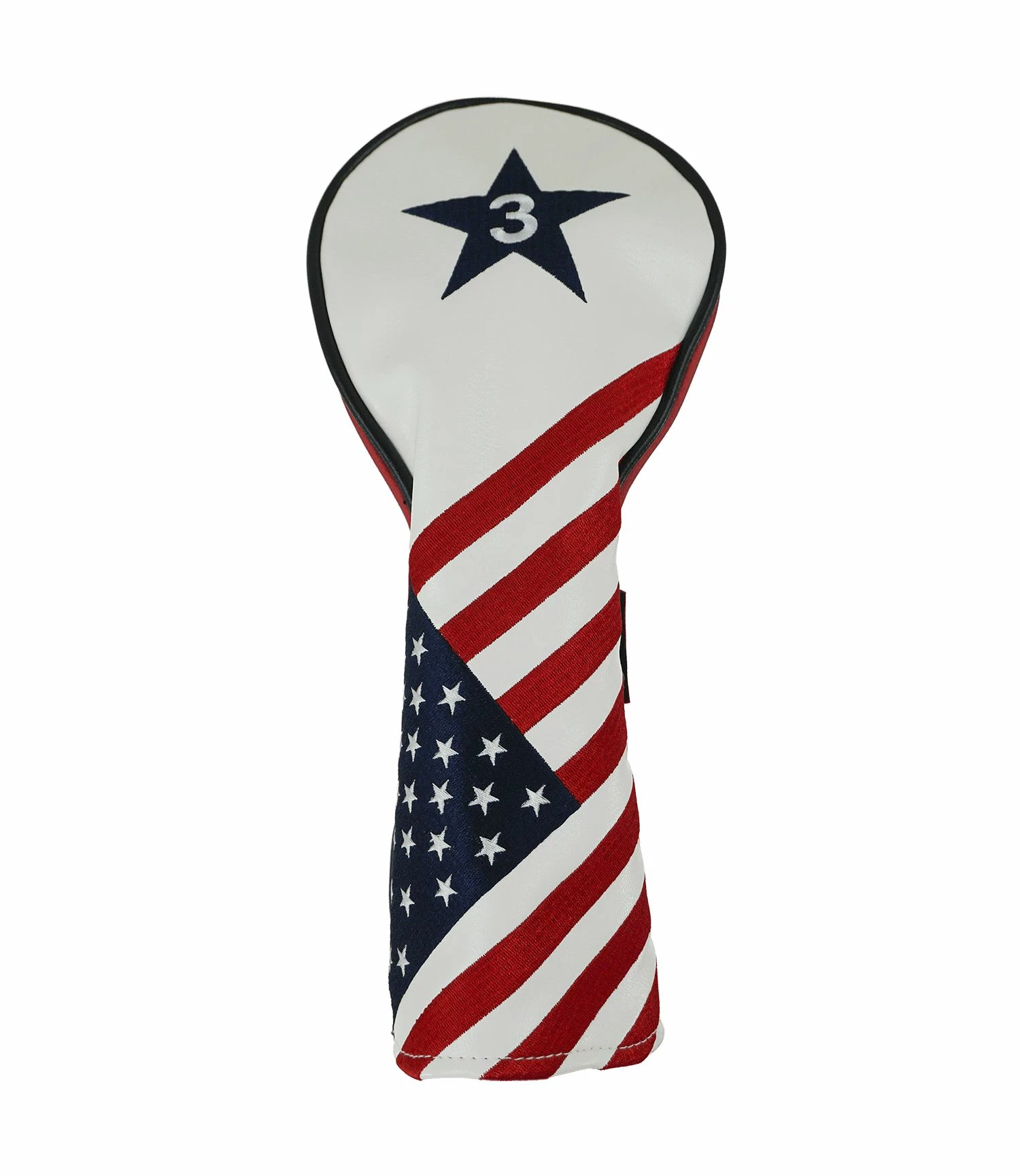 Ram Golf USA Stars And Stripes PU Leather Headcover Set - Driver, #3 Wood, Hybrid 4 Ram Golf USA Stars And Stripes PU Leather Headcover Set - Driver, #3 Wood, Hybrid - Image 3