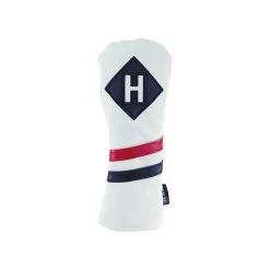 Ram Golf Premium Vintage Style PU Leather Headcovers, Retro White, Hybrid