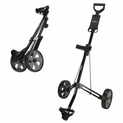 Caddymatic Golf Lite Trac 2 Wheel Folding Golf Cart Black