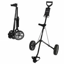 Caddymatic Golf I-Trac 2 Wheel Folding Golf Cart Black/Gray
