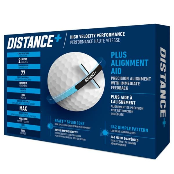 TaylorMade Distance + Golf Balls Dozen White 5 TaylorMade Distance + Golf Balls Dozen White - Image 3