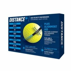 TaylorMade Distance + Golf Balls Dozen Yellow 7 TaylorMade Distance + Golf Balls Dozen Yellow -Prosimmon Sales TA21D0101002 2 L