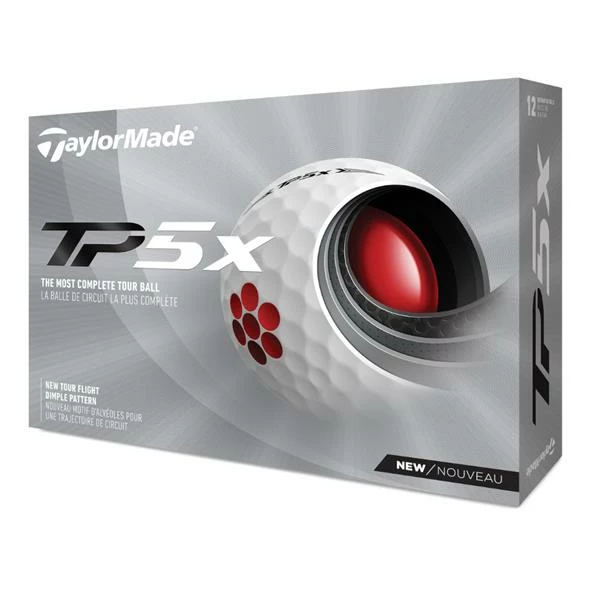 TaylorMade 2021 TP5x Golf Balls Dozen White 3 TaylorMade 2021 TP5x Golf Balls Dozen White