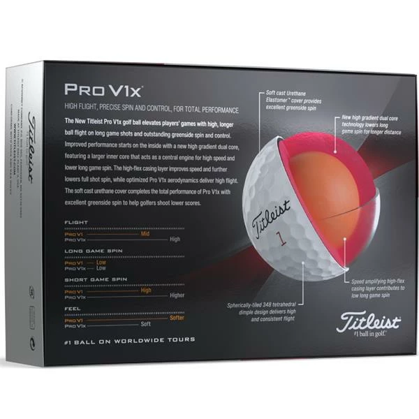 Titleist Pro V1X 2023 Golf Balls Dozen White 4 Titleist Pro V1X 2023 Golf Balls Dozen White - Image 2