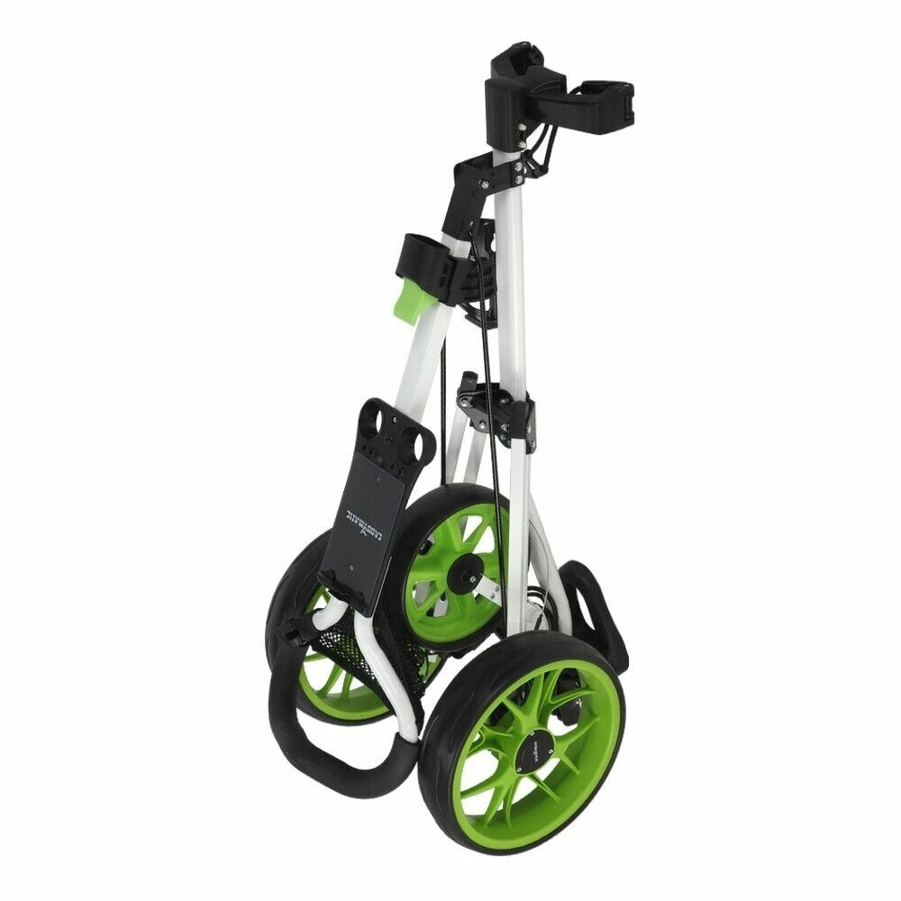 Caddymatic Golf Pro Lite 3 Wheel Golf Cart White/Green 5 Caddymatic Golf Pro Lite 3 Wheel Golf Cart White/Green - Image 3