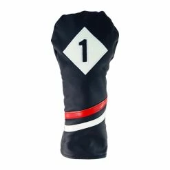 Ram Golf Premium Vintage Style PU Leather Headcovers, Retro Black, Driver