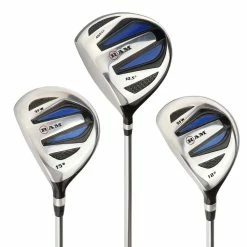 Ram Golf EZ3 Mens Steel Wood Set Lefty - Driver, 3 & 5 Wood -Headcovers Included