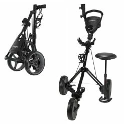 Caddymatic Golf X-TREME 3 Wheel Push/Pull Golf Cart With Seat Black